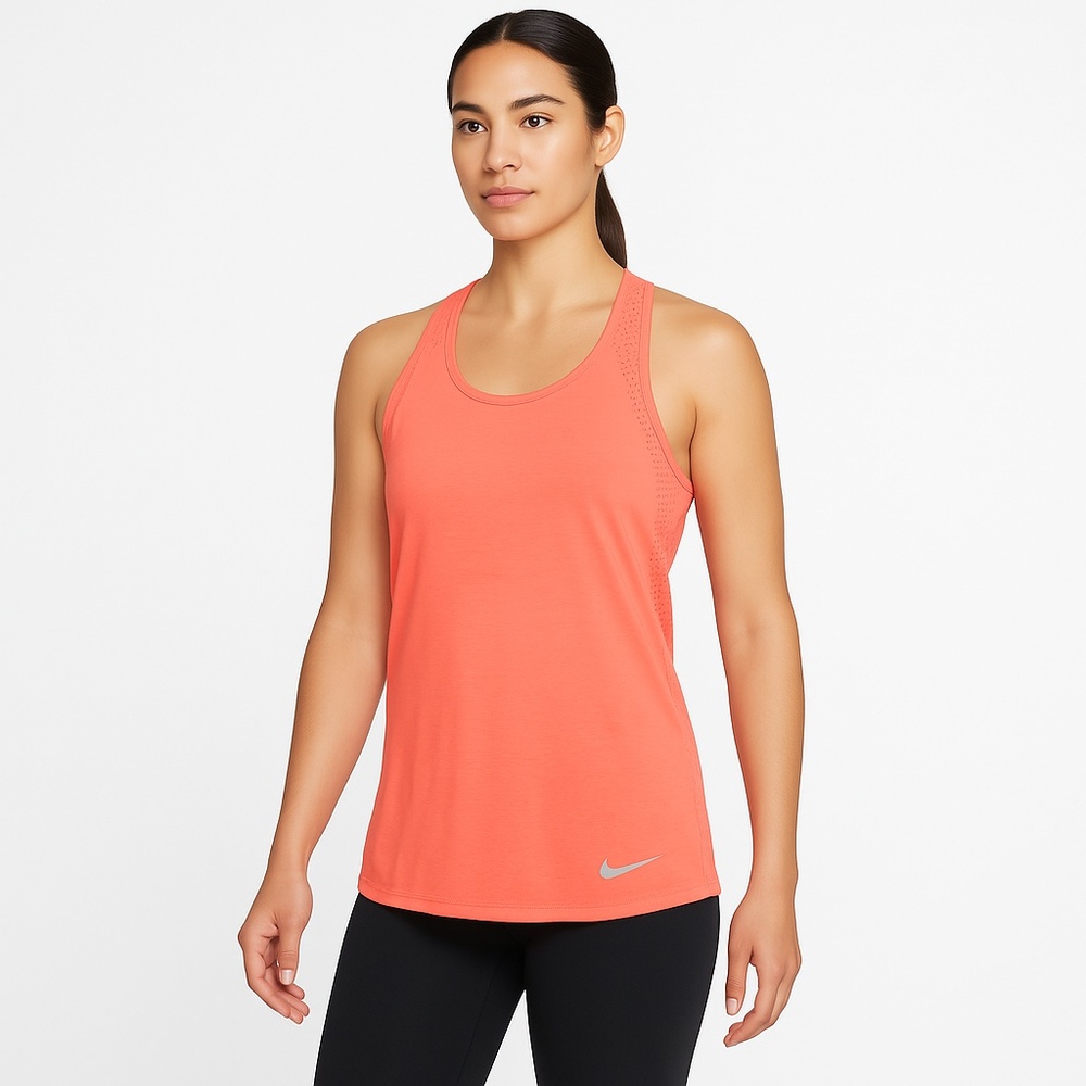 NIKE Coral/Orange‎ Sportswear Racerback Dry-fit Tank Top Womens Medium